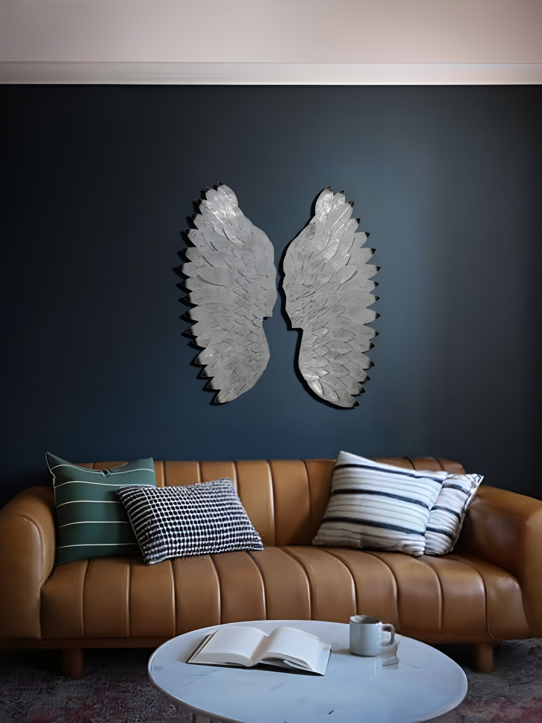THREADVIBE LIVING Angel Wings Metal Matte Hanging Hall Wall Plates