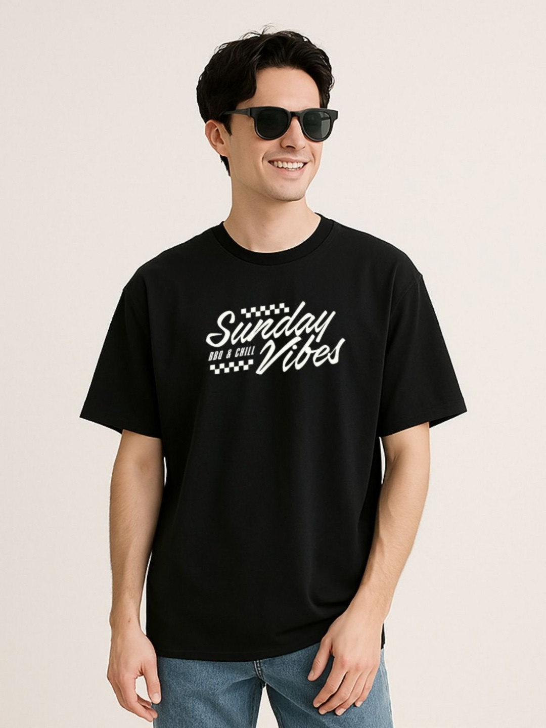 Be Crazy Men Back Drop-Shoulder Sleeves T-shirt