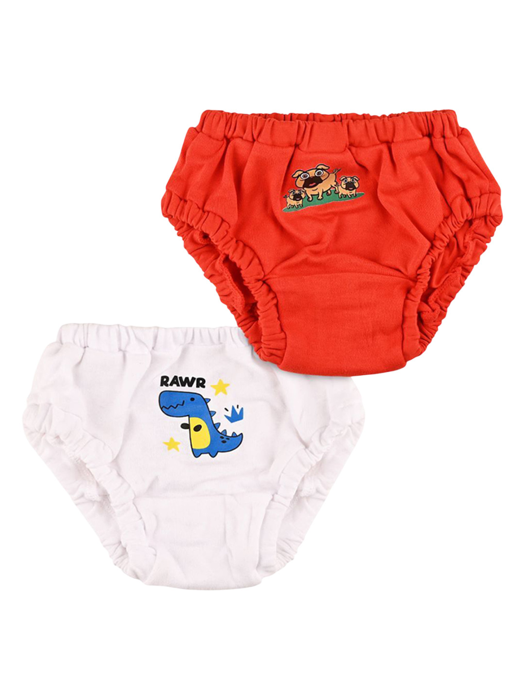 Nuluv Boys Pack Of 2 Printed Pure Cotton Bloomer Briefs NLINFBI2005-ON-6M