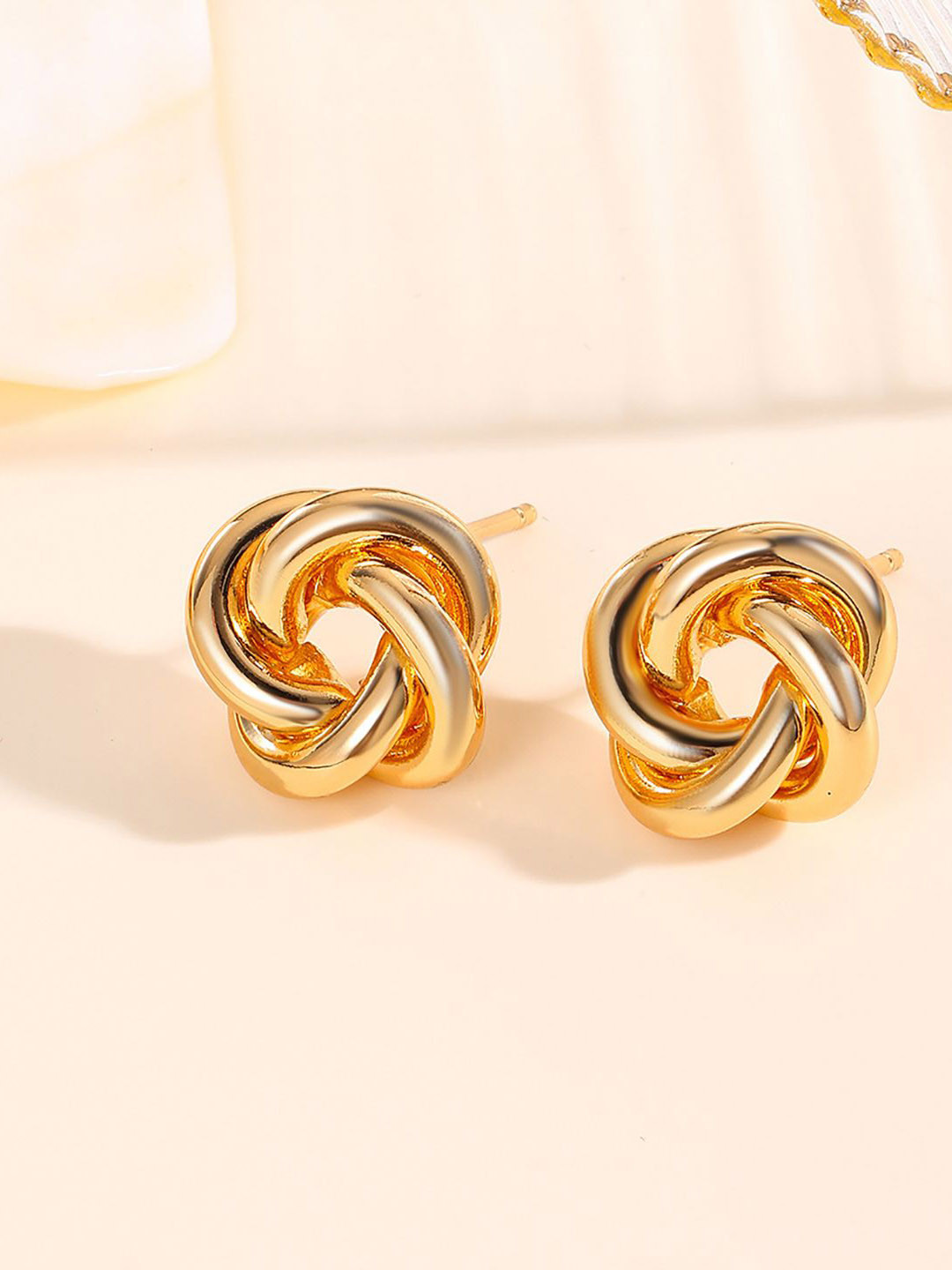 StyleCast x Revolte Gold-Plated Circular Studs