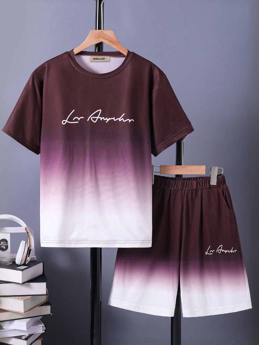 INCLUD Boys Ombre Short Sleeves T-shirt With Shorts