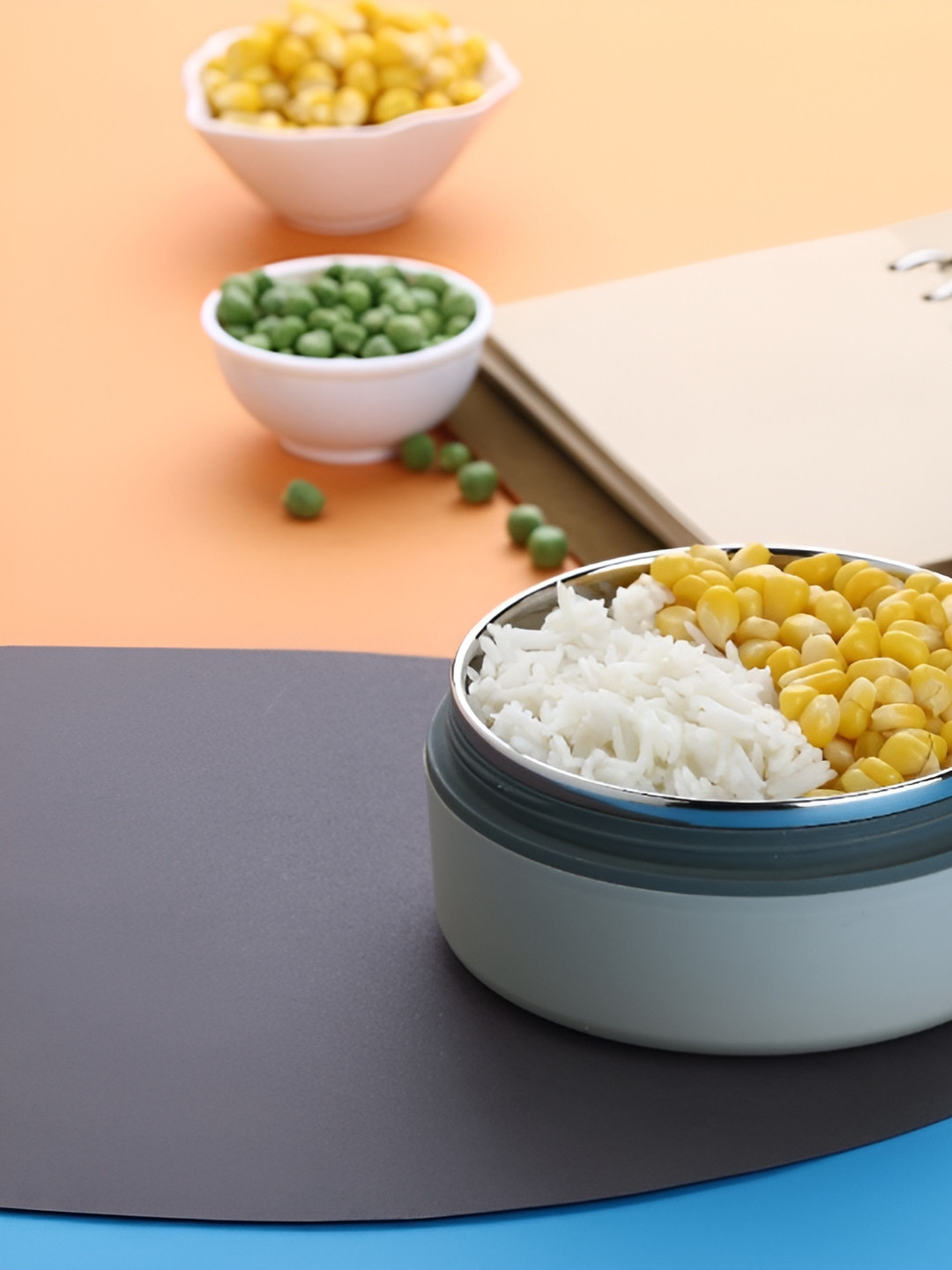 Faverito Portable Japanese Style Bento Plastic Easy to Clean Lunch Box With Spoon and Fork