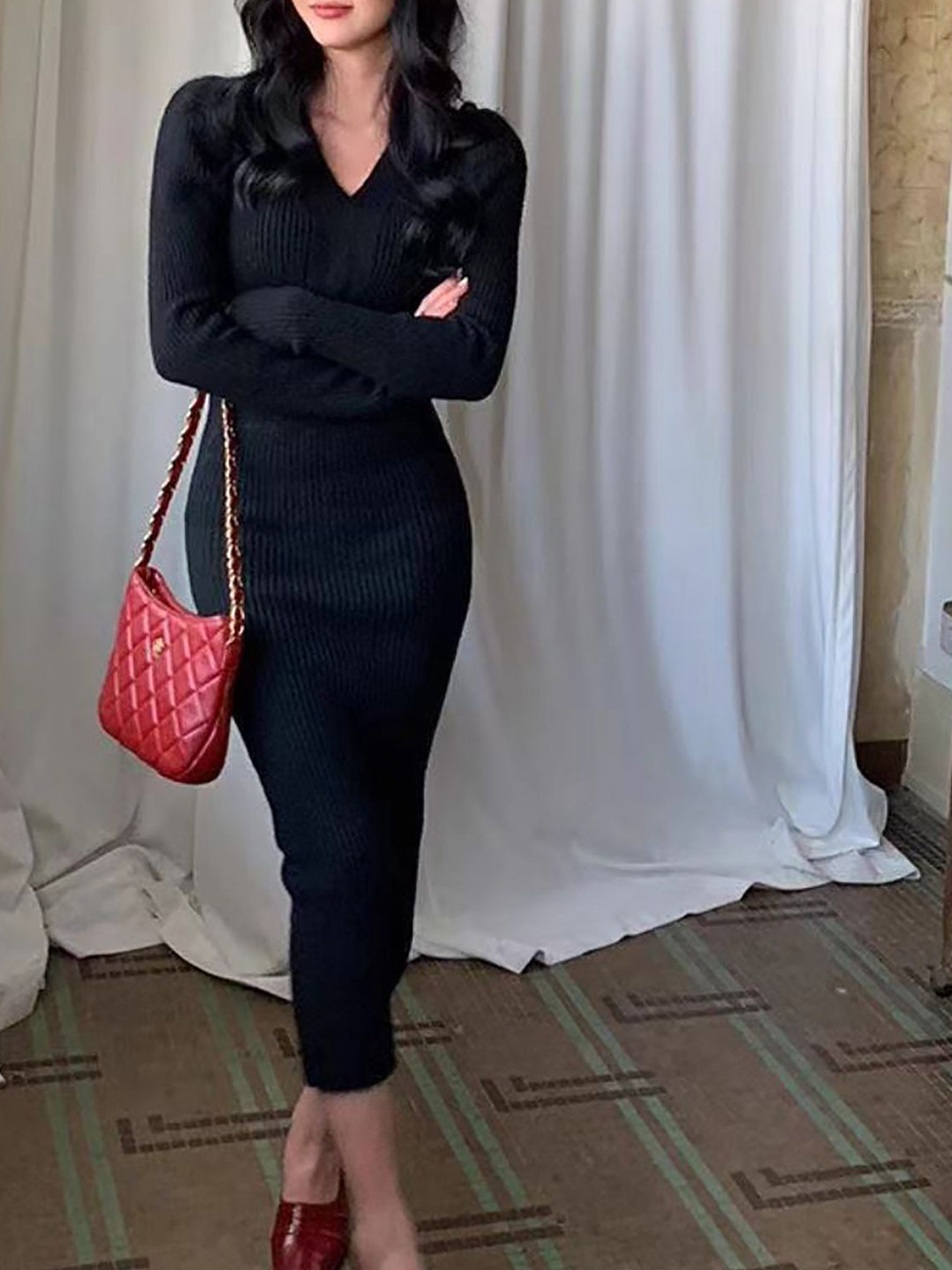 StyleCast x Revolte Bodycon Midi Dress