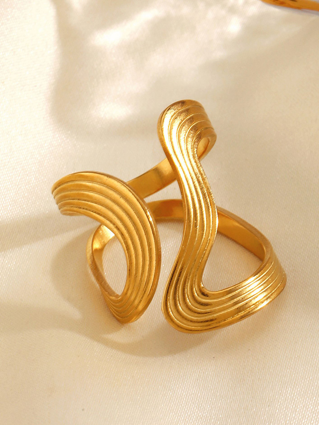 LULU & SKY Gold-Plated Wrap Adjustable Finger Ring