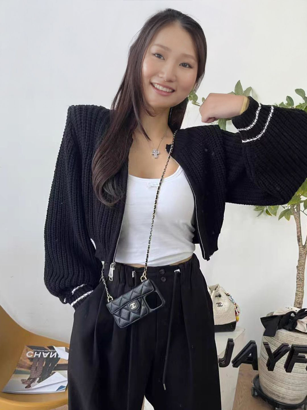 StyleCast Women Polyester Crop Denim Jacket with Patchwork