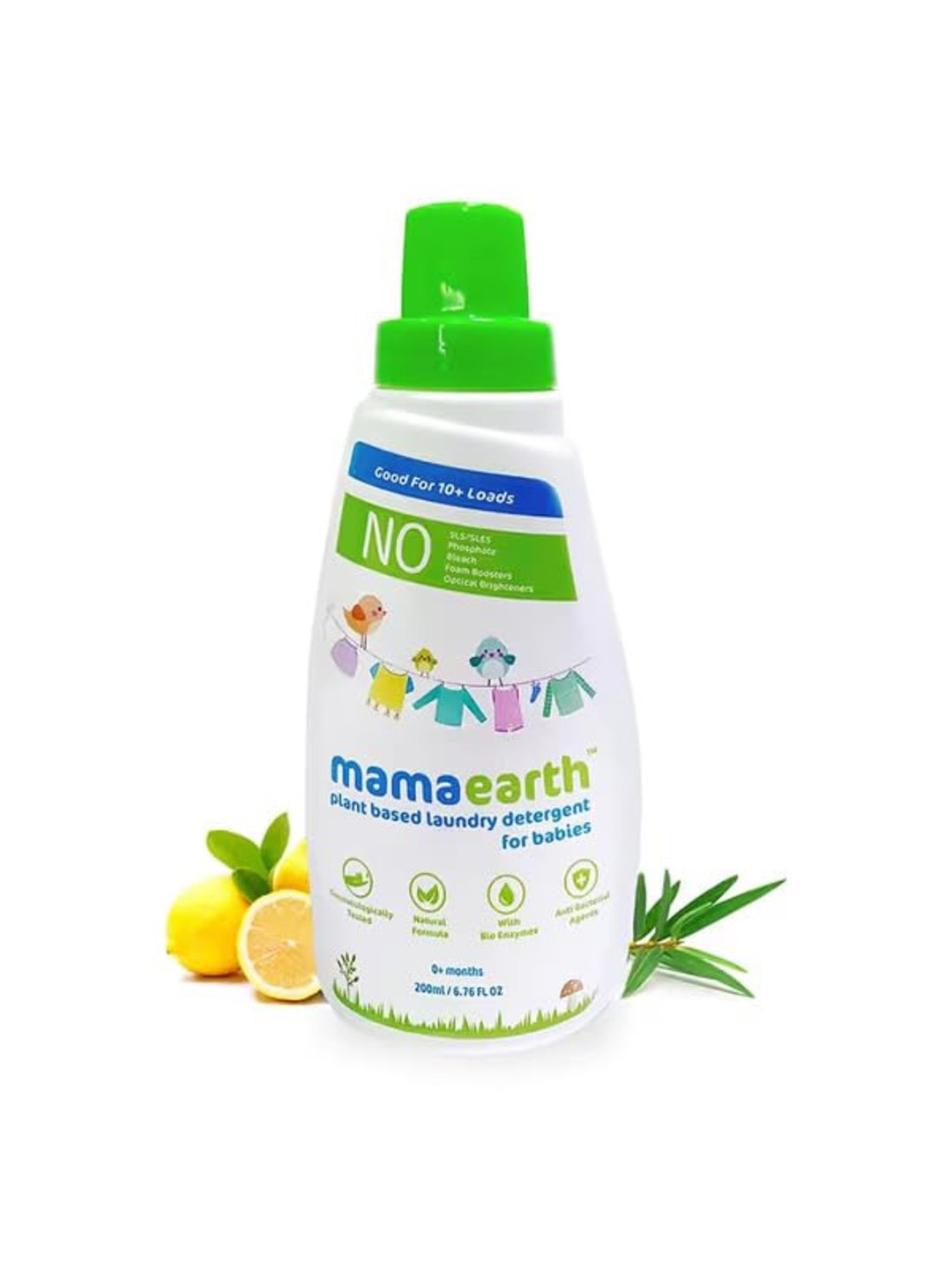 Mamaearth Plant Based Baby Liquid Laundry Detergent with Bio-Enzymes & Neem - 200 ml
