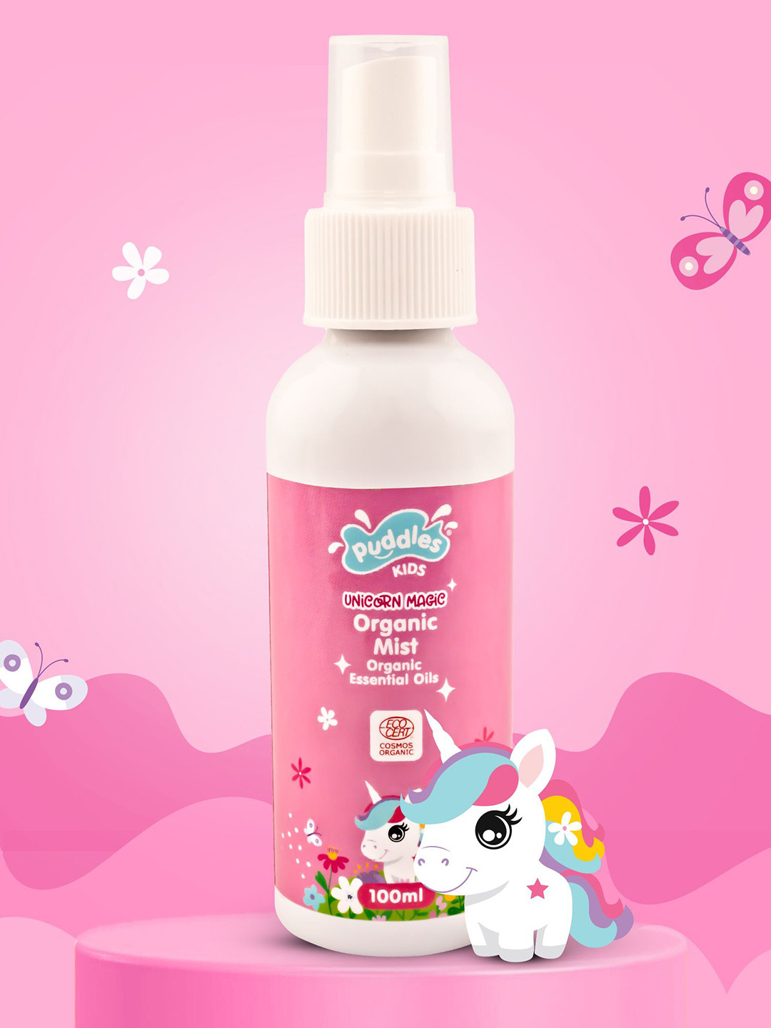 Puddles Kids Unicorn Magic Long Lasting Organic Mist - 100 ml