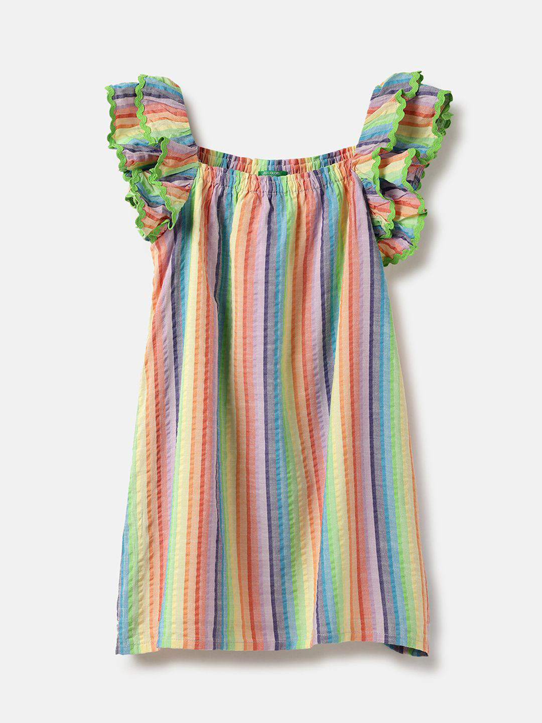 United Colors of Benetton Girls Striped A-Line Knee Length Dress
