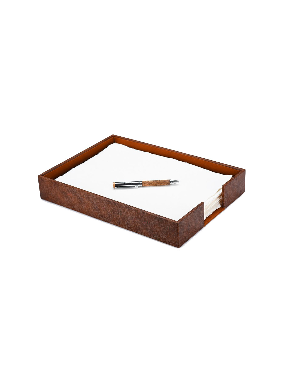 Alpna Brown Leather Tray Organisers