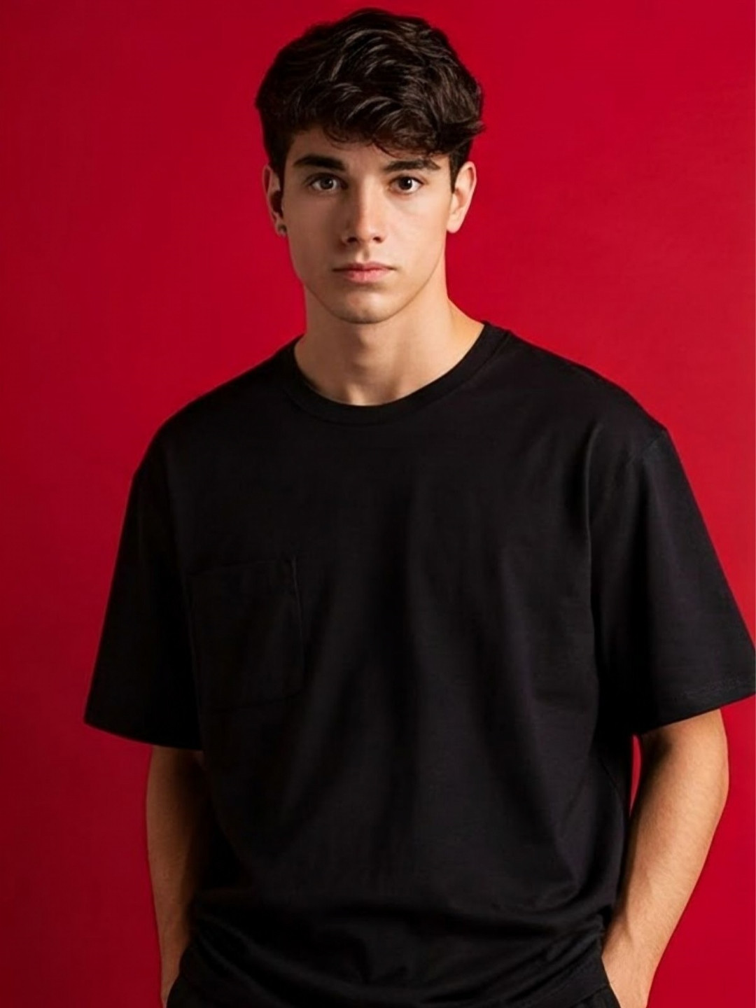SMAN Men Drop-Shoulder Sleeves T-shirt