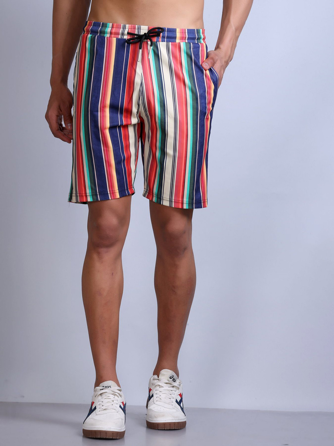 Parcel Yard Men Striped Running with Technology Shorts