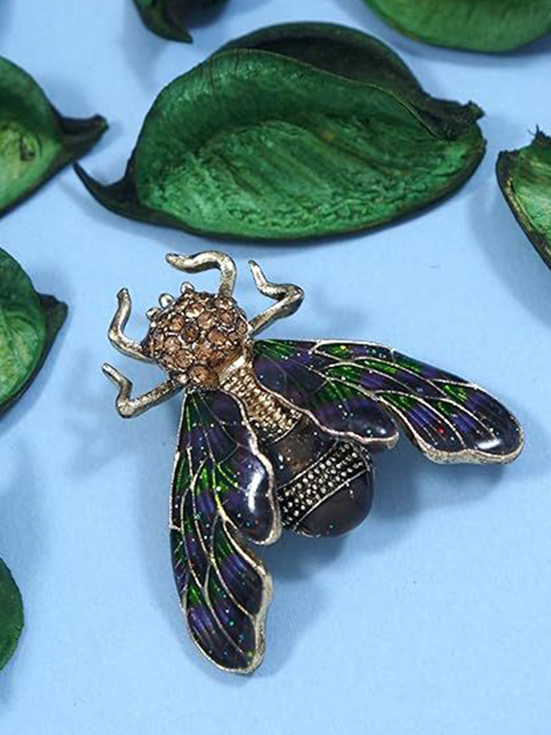 ADORN Unisex Meenakari Nectar Nook Charm Brooch