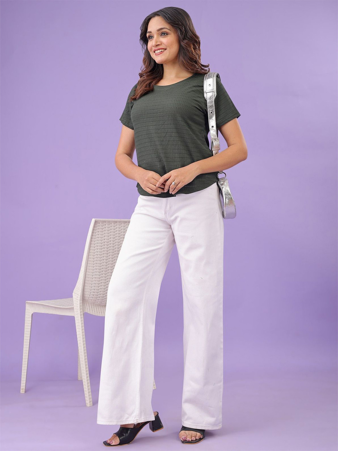 Jinax Women Solid Fusion Top