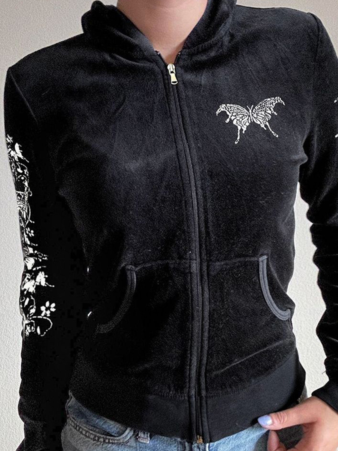 LULU & SKY Women Hood Graphic Casual Jacket