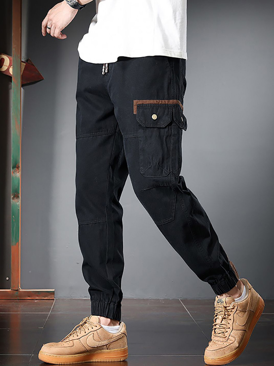 StyleCast x Revolte Men Cargo Styles Regular Fit Joggers Trousers
