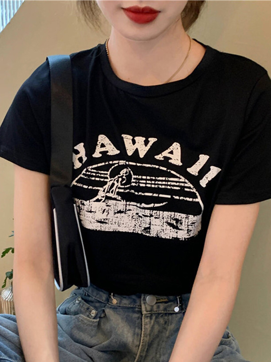 LULU & SKY Typograpy Printed Tshirt