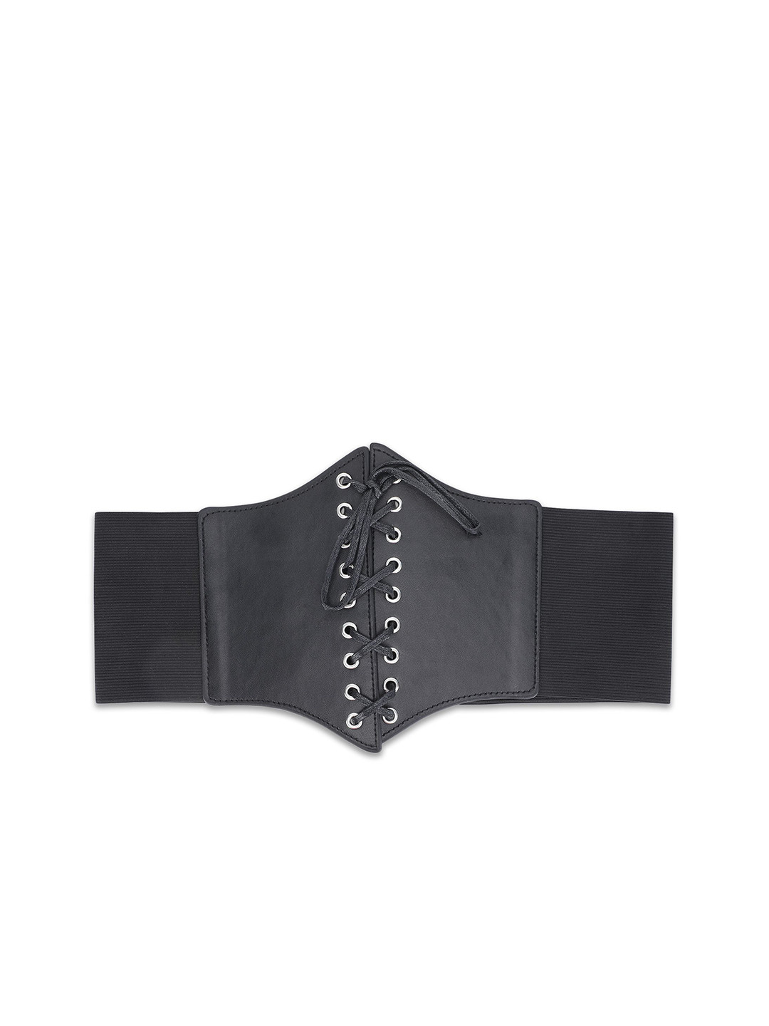 MICHAEL KOVLIN Retro Texas Cowboy Retro Corset Black Broad Belt