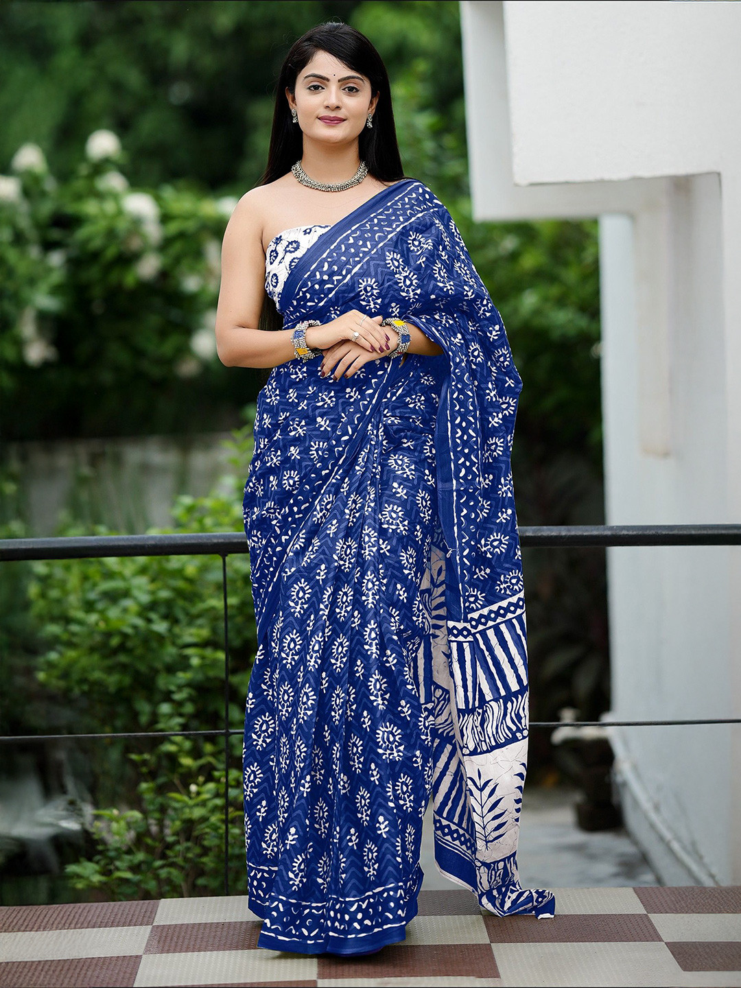 Munir Ethnic Motifs Pure Cotton Bagru Saree