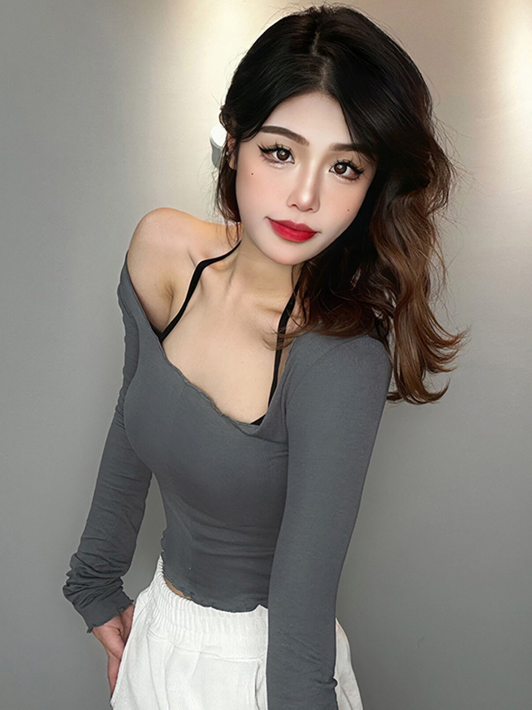 LULU & SKY Halter Neck Bralette & Top Set