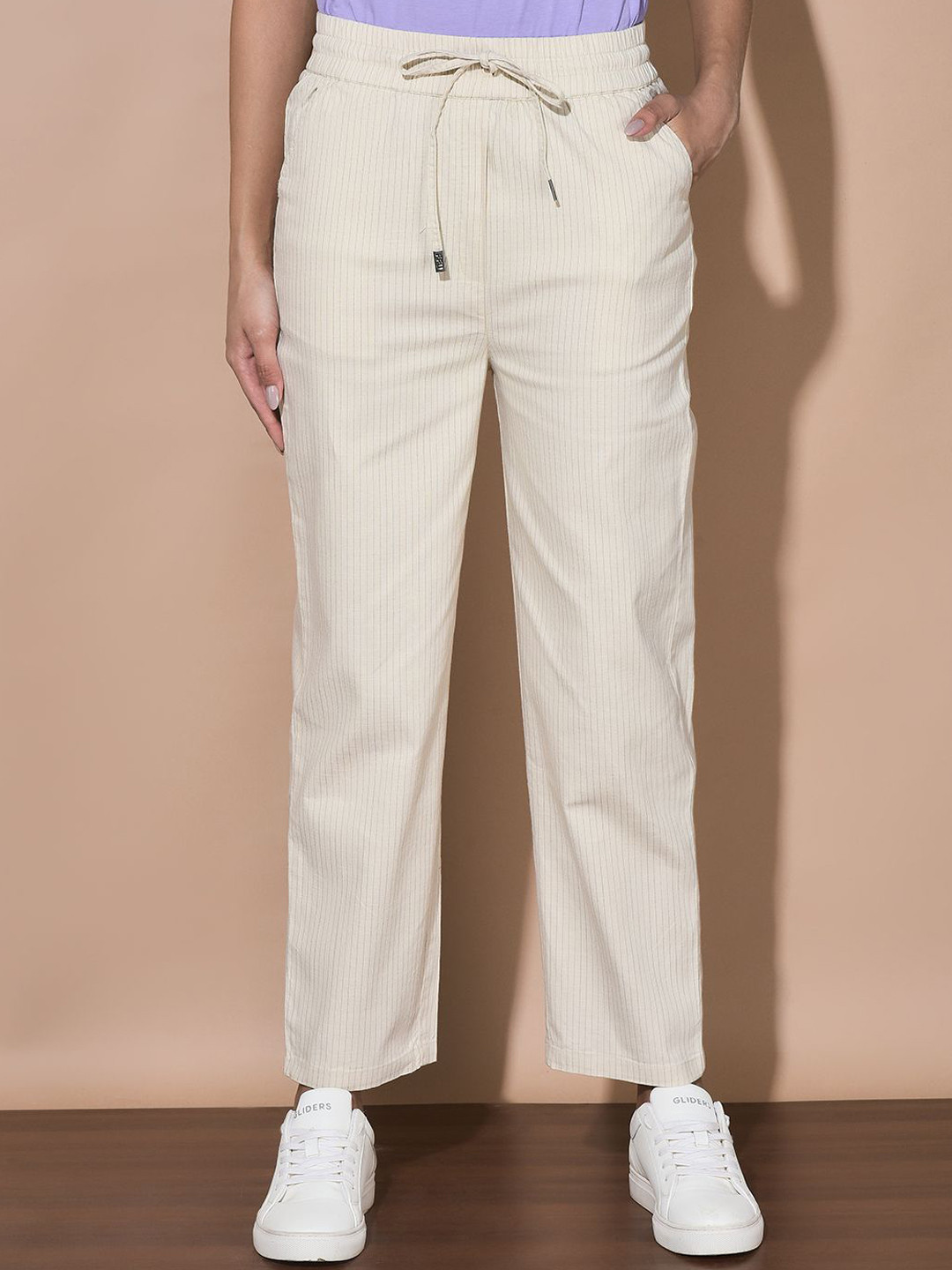 FFU Women Classic Mid-Rise Straight Fit Trousers