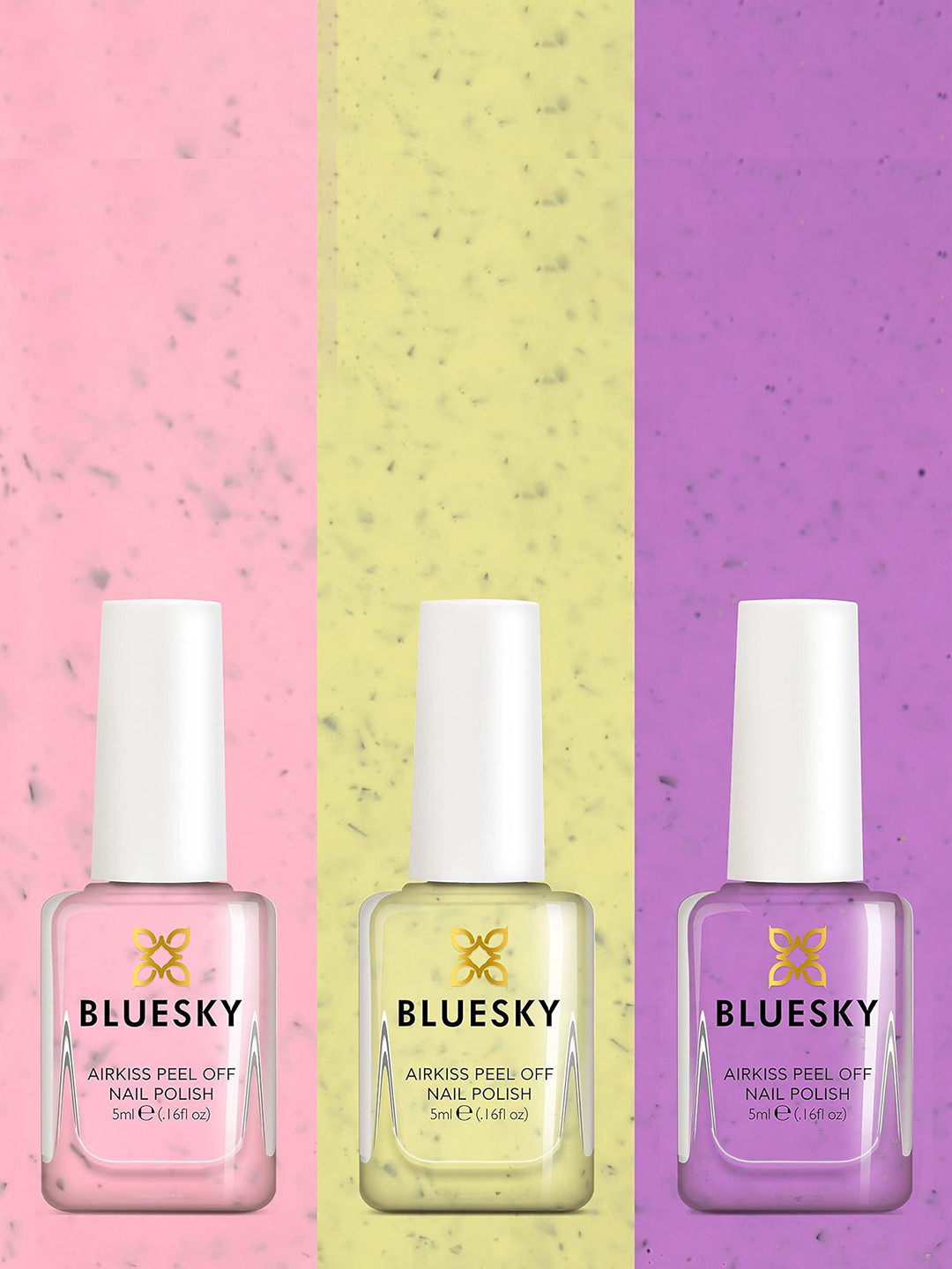 BLUESKY Kids Speckled Eggs Collection Set Of 3 Airkiss Peel Off Nail Polish - 5 ml Each