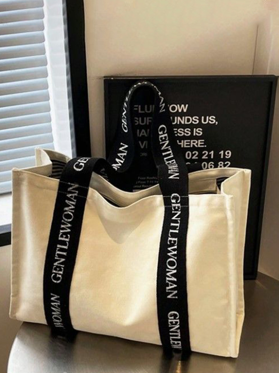 StyleCast White Shopper Tote Bag