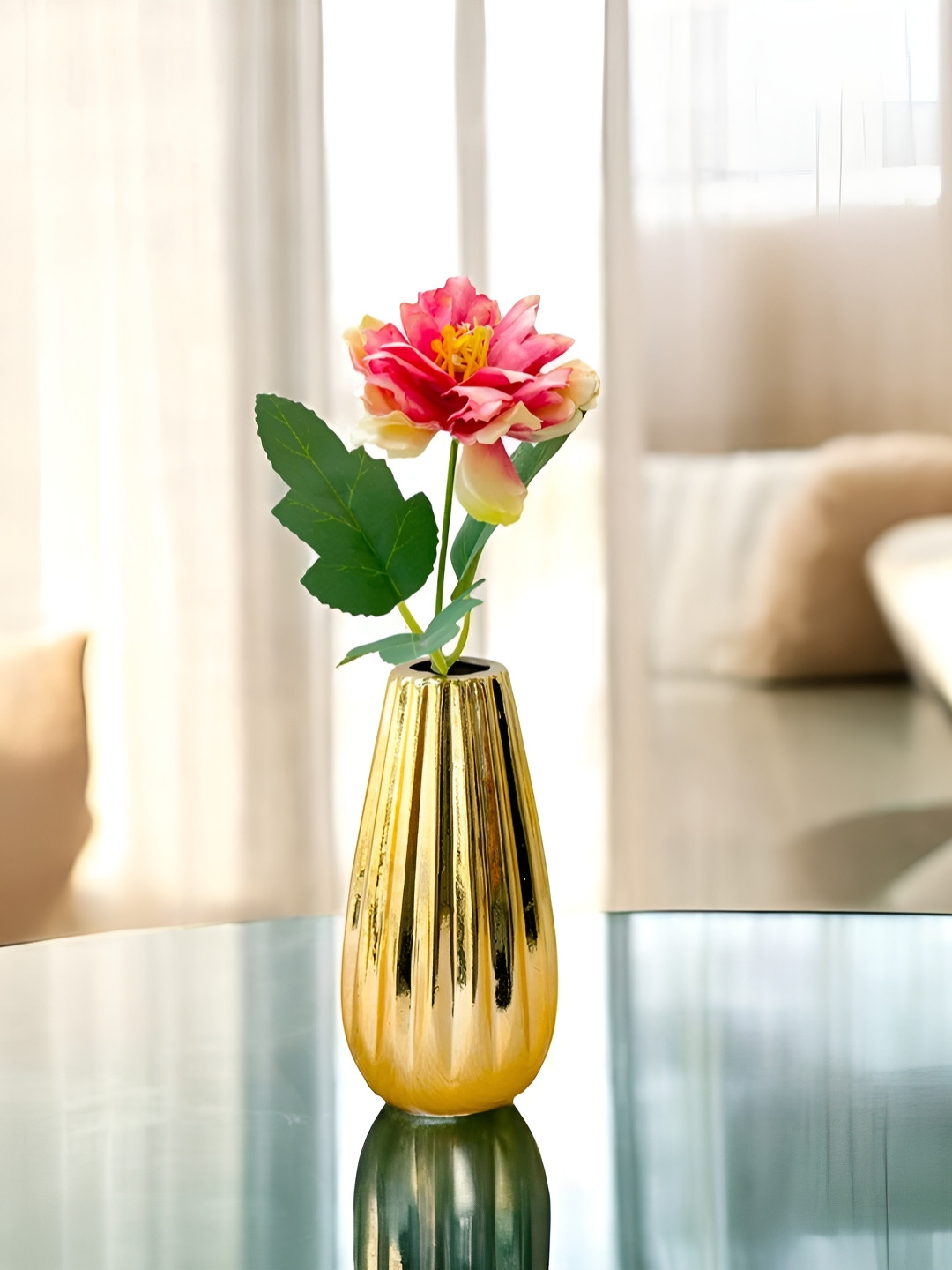 Art Street Yellow Durable Ceramic Vases