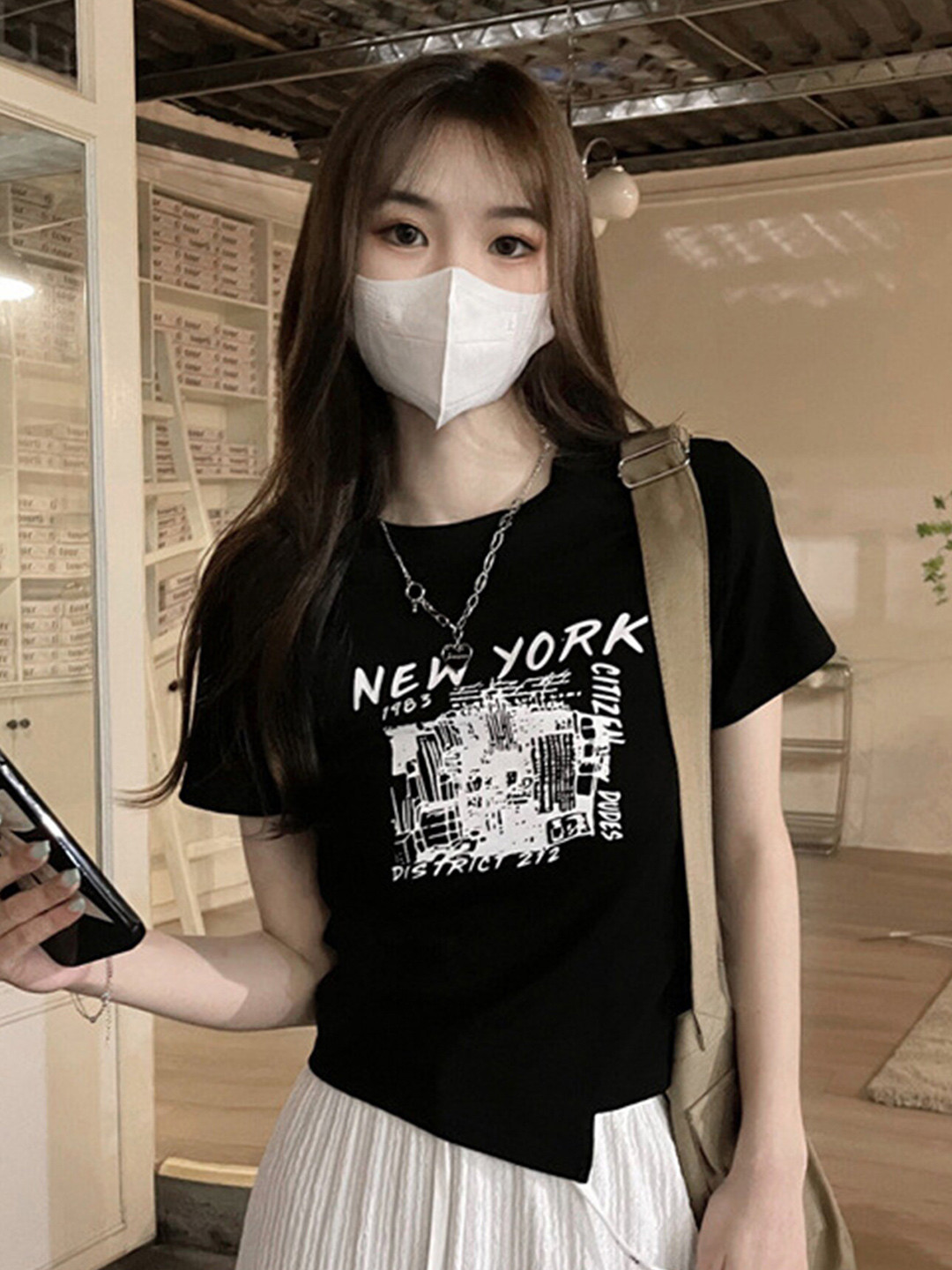LULU & SKY New York Typography Printed Top