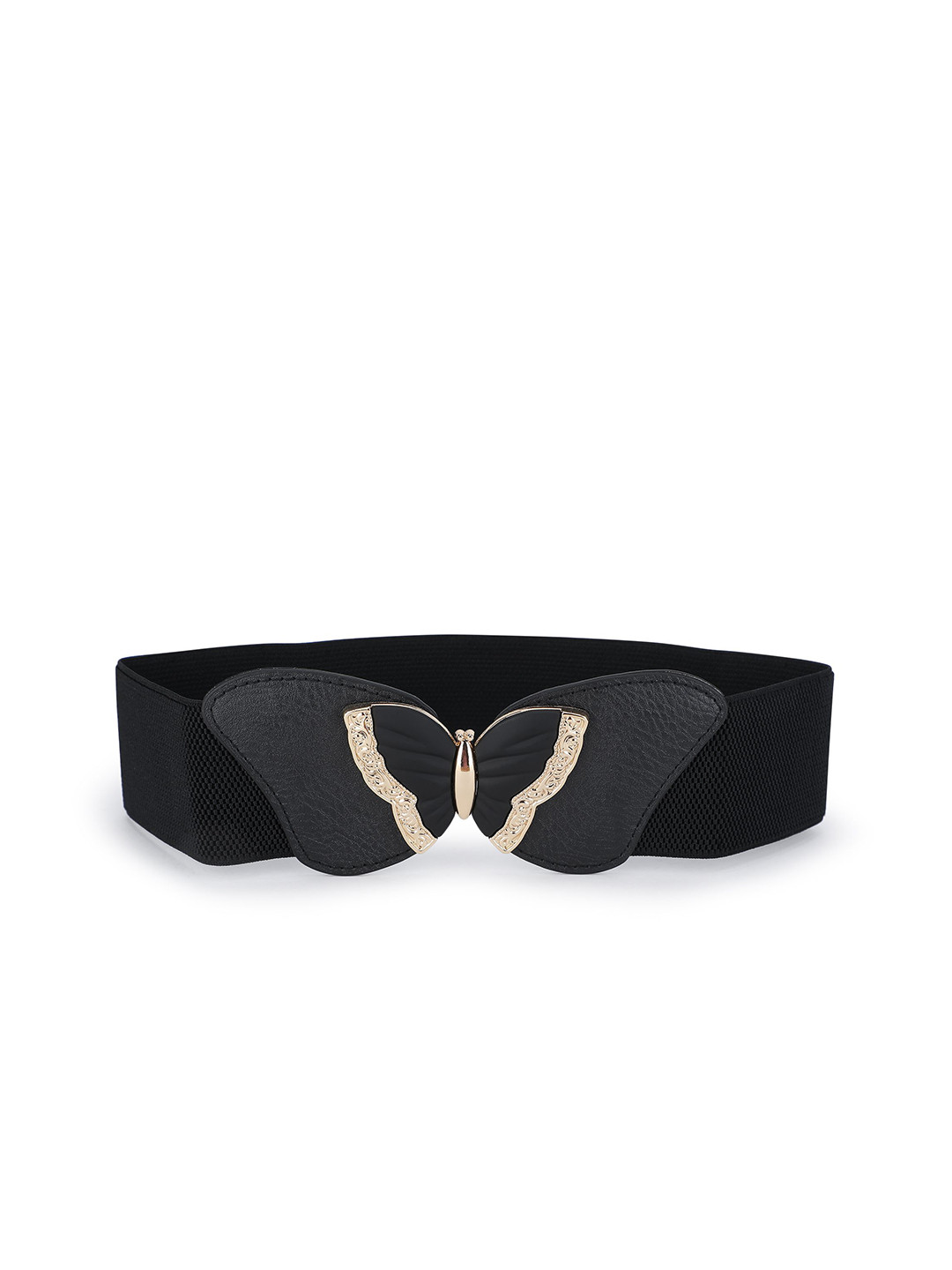 MICHAEL KOVLIN Girls Big Butterfly Corset Broad Black Gold Belt