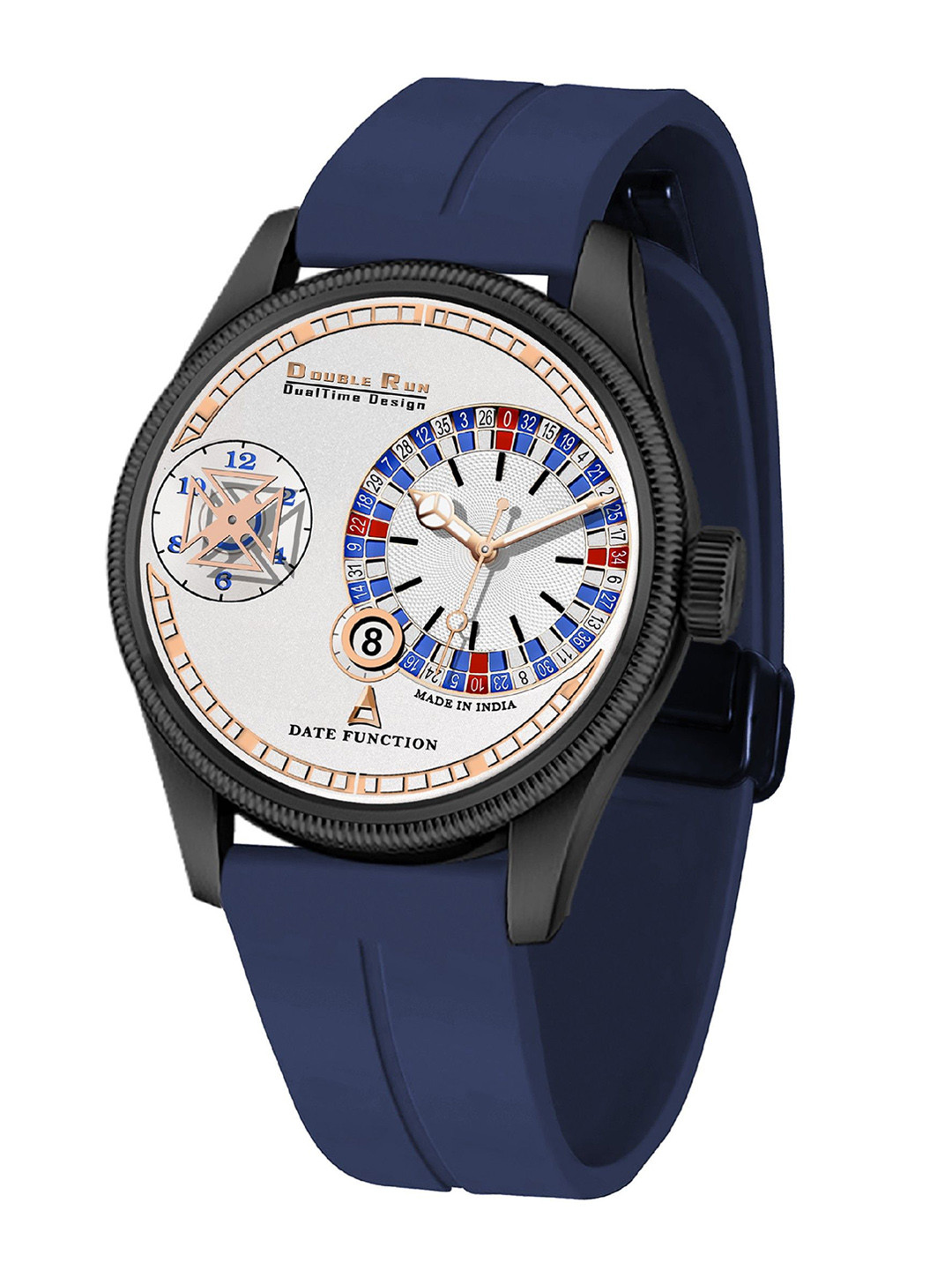 DOUBLERUN Unisex Dial & Megnetic Straps Analogue Chronograph Watch H05N19053