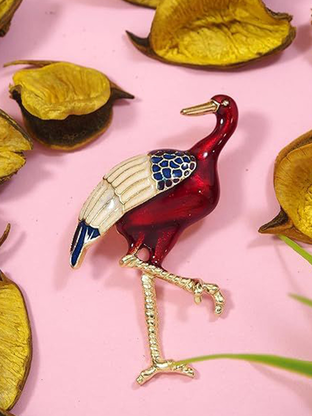 ADORN Meenakari Work Wedding Brooch for Men and Women