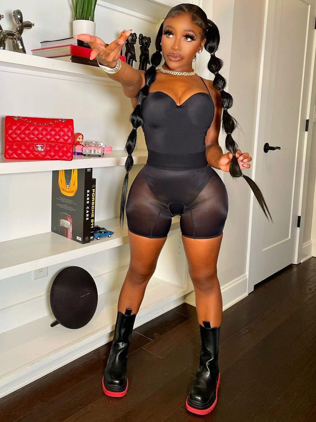 StyleCast Women Sweetheart Neck Sleeveless Bodysuit With Shorts