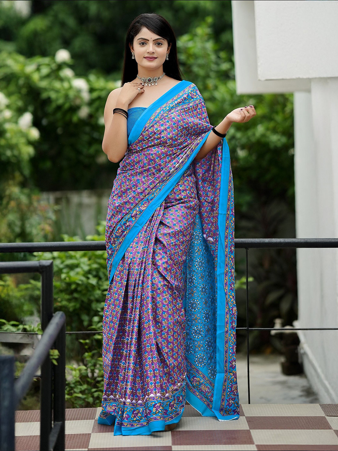 Munir Women Ethnic Motifs Pure Cotton Bagru Saree