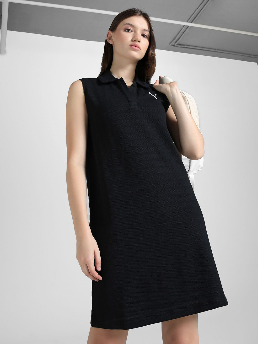 Puma Elevated Relaxed-Fit Polo Dress