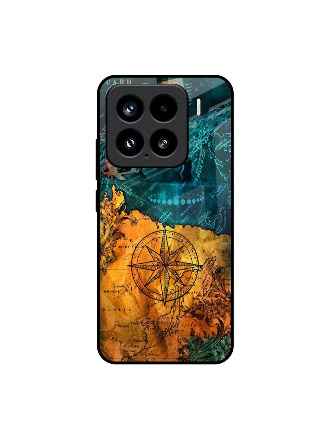 QRIOH Architecture Map Real Glass Mi15 5G Back Case