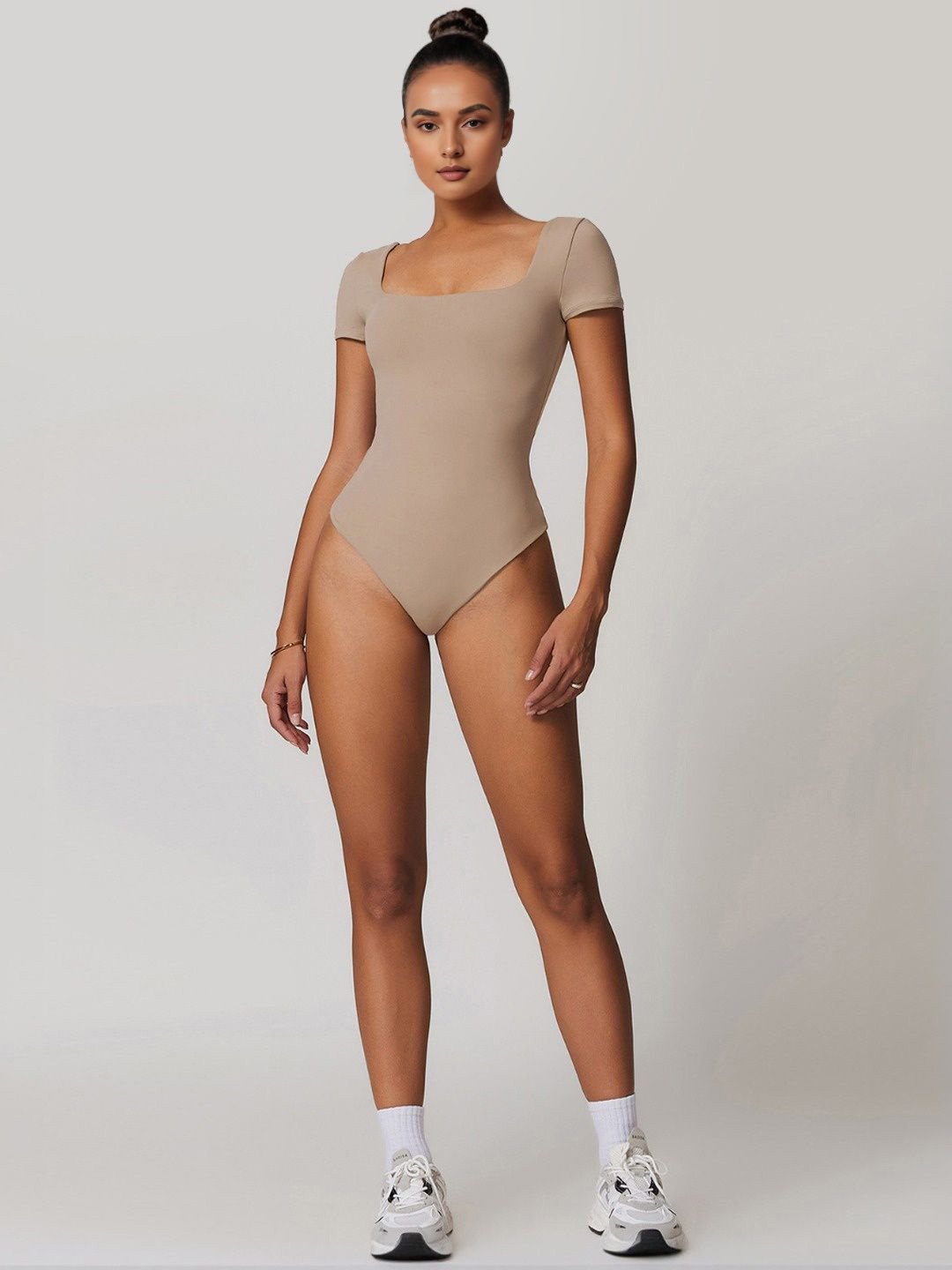 StyleCast Square Neck Short Sleeve Bodysuit