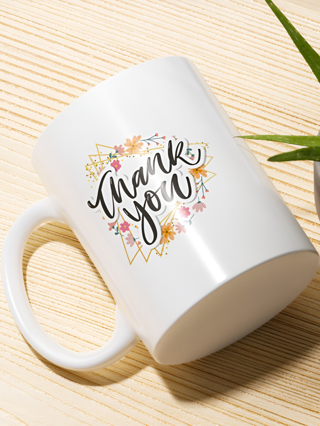 Gift4You White Typography Ceramic Handmade Mug-325ml