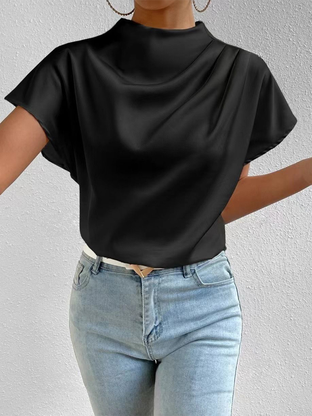 StyleCast cowl neck kimono sleeve solid Top