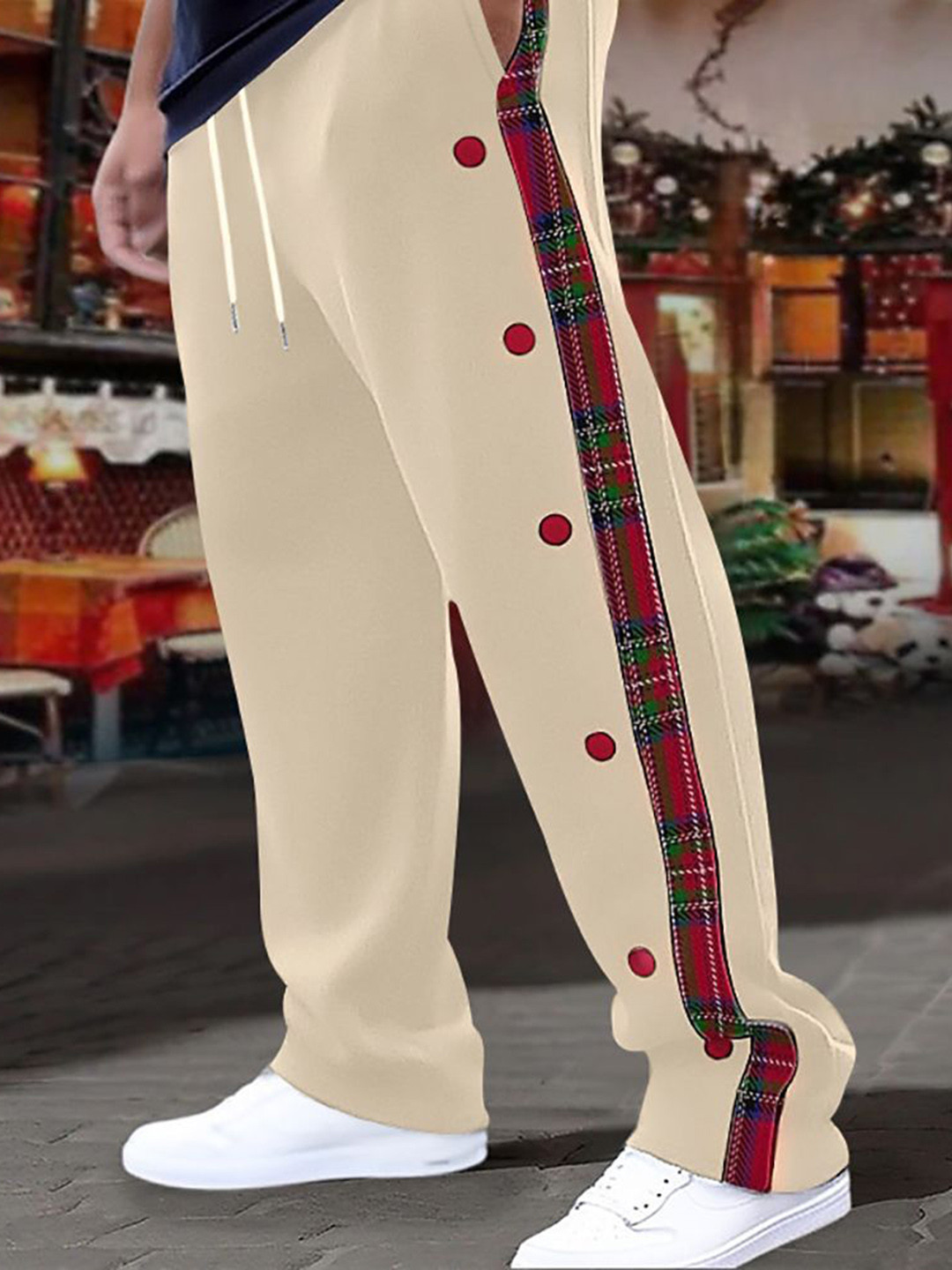 StyleCast x Revolte Men Checked Easy Wash Joggers