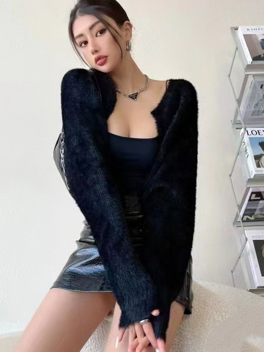 StyleCast Women Long Sleeves Crop Cardigan