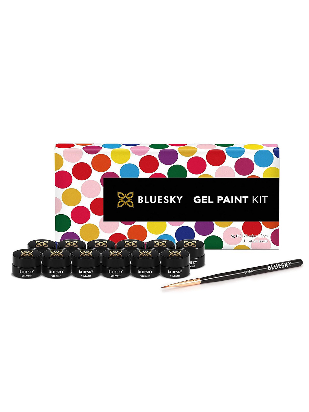 BLUESKY Set Of 13 Gel Nail Paint - 5 g Each & Nail Art Brush