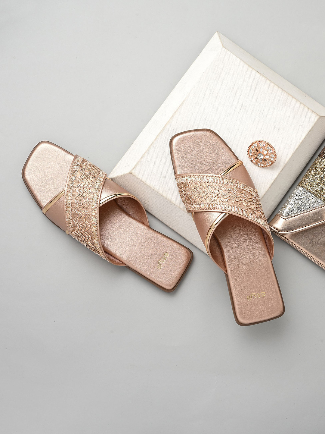 Styli Women Embellished Party Ethnic Cushioned Open Toe Flats
