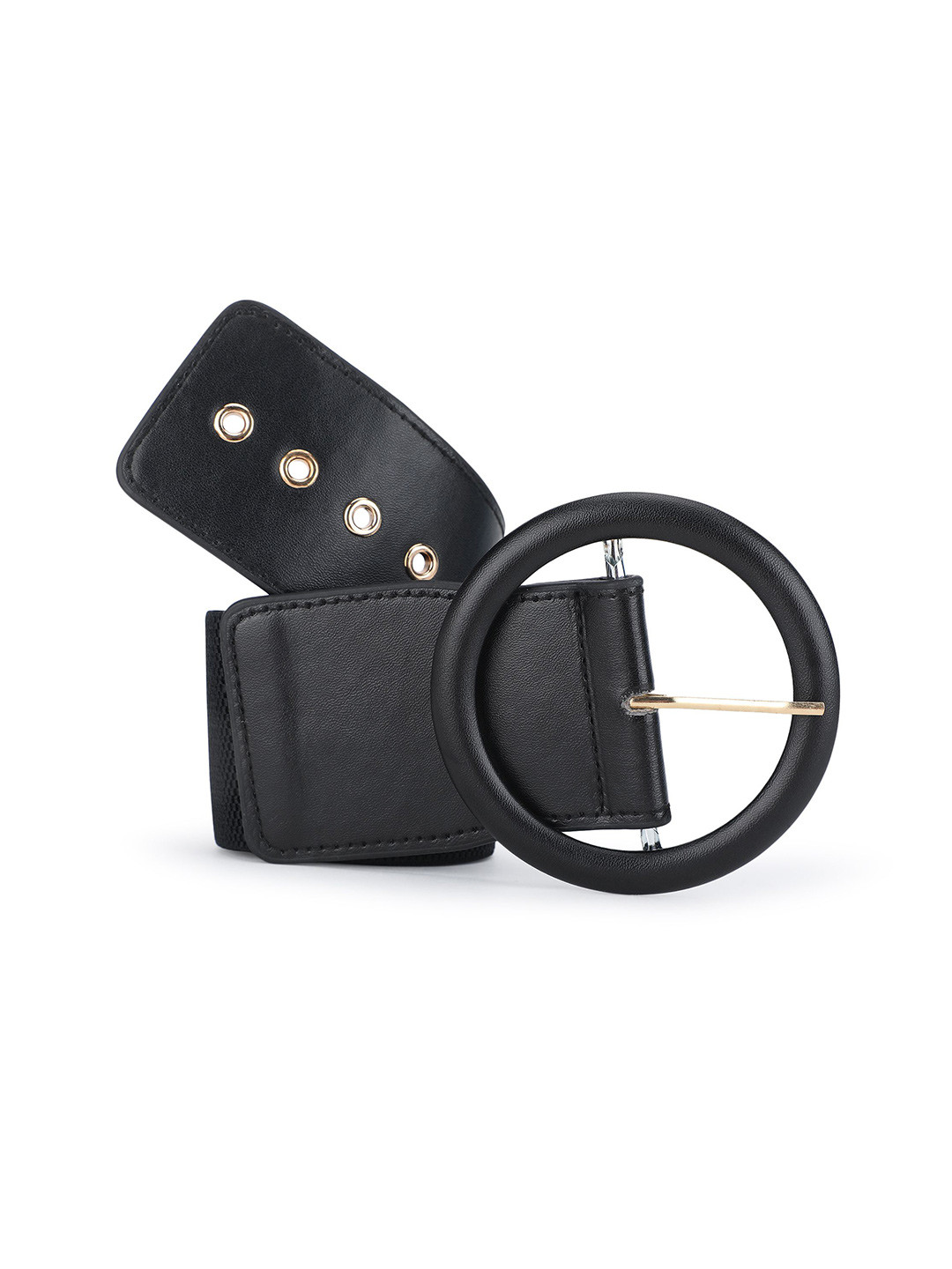 MICHAEL KOVLIN Girls Bold Black & Gold Corset Belt