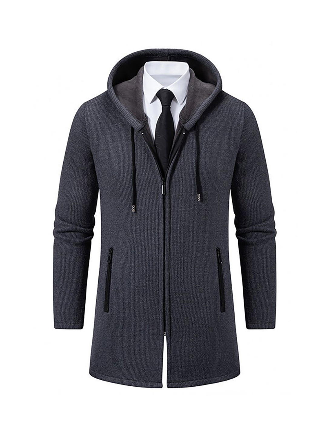 StyleCast x Revolte Men Longline Hooded Overcoat