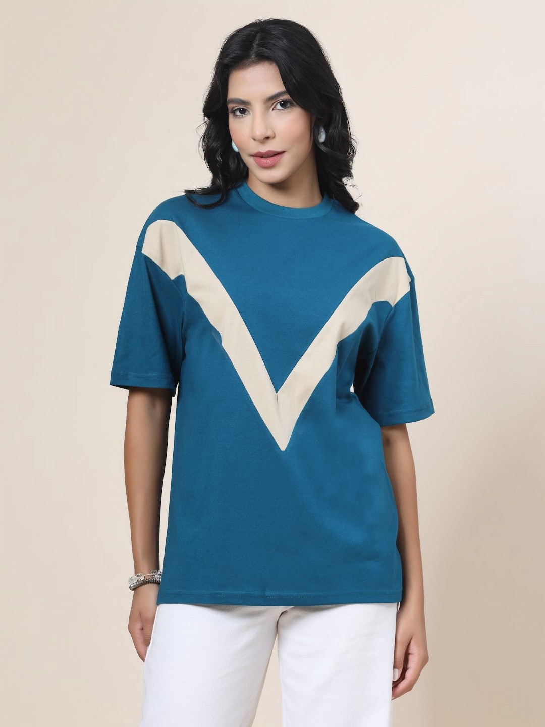 VESTIDO MODAS Women Applique T-shirt