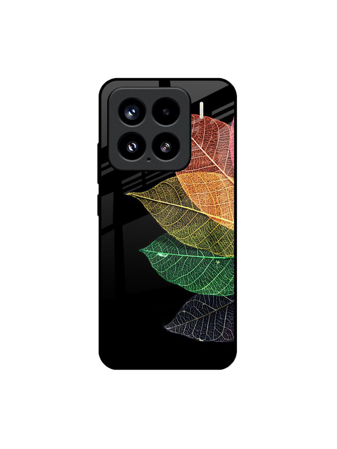 QRIOH Colorful Leaves Real Glass Mi 15 5G Back Case