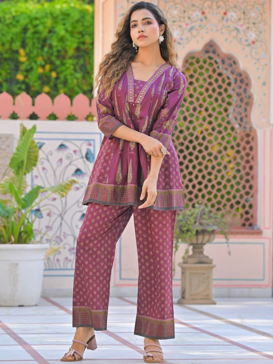 AUTUMN LANE Iti Regal Printed Cotton Co-Ord Set