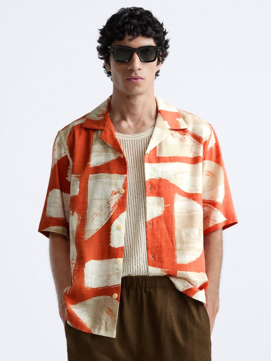 THE BEETEL HOUSE Men Classic Boxy Printed Casual Shirt