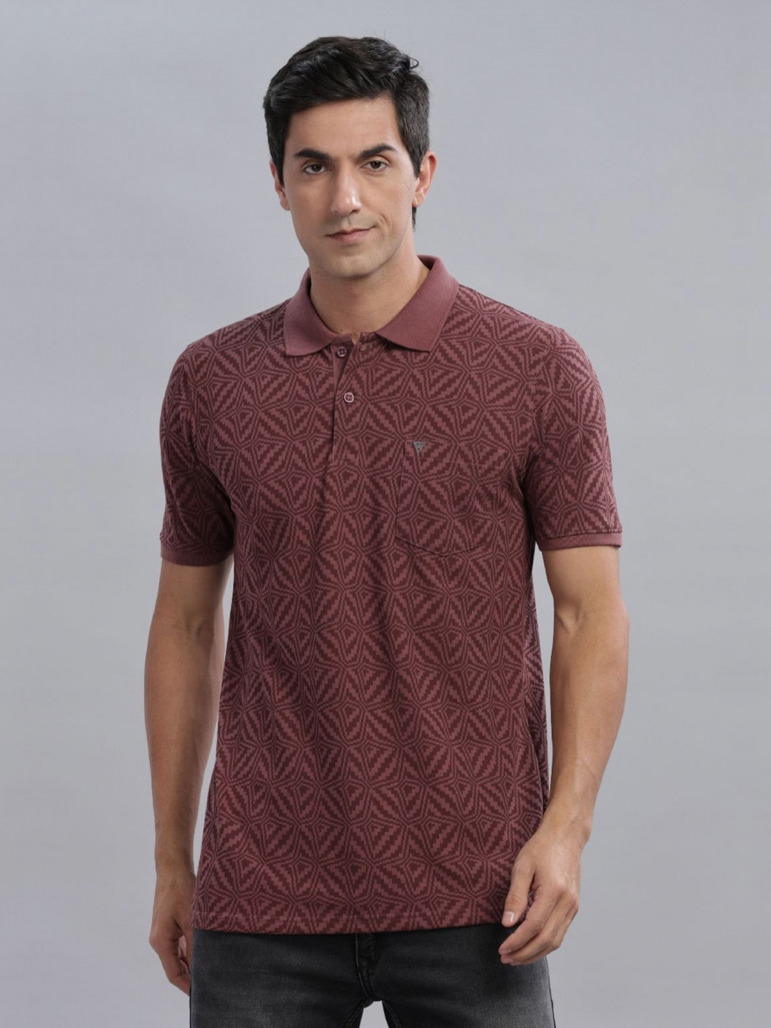 WEXFORD Men Printed Polo Collar T-shirt