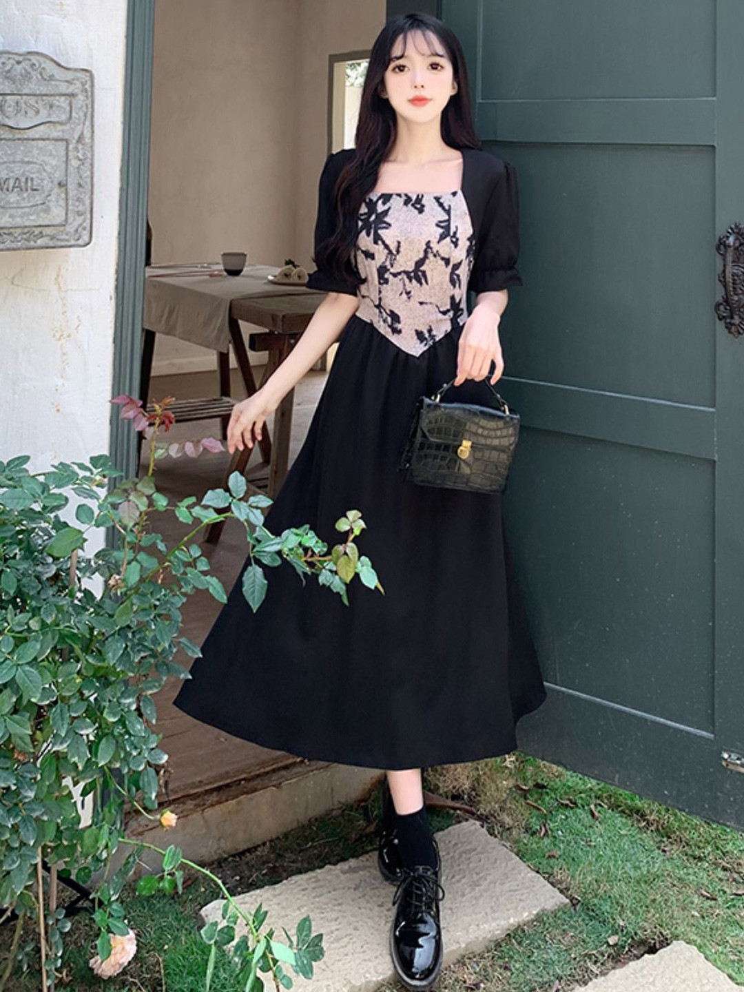 StyleCast Floral Print A-LineMidi Dress